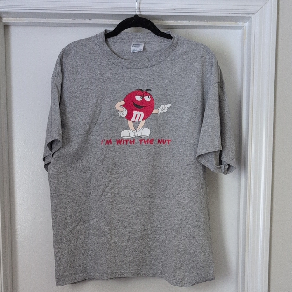 M&M'S Gray and Red Short Sleeve Tee with Graphic